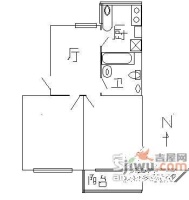 玉古路2室1厅1卫45㎡户型图