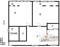 积善坊巷2室1厅1卫52㎡户型图