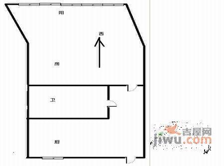 积善坊巷1室1厅1卫31㎡户型图