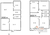 阳光花园4室2厅3卫185㎡户型图