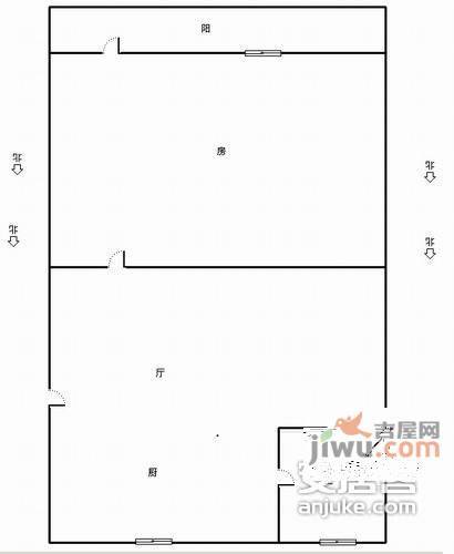 西湖大道1室1厅1卫户型图