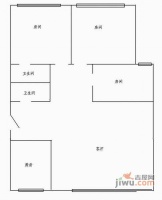 广宇元华公寓3室2厅2卫154㎡户型图