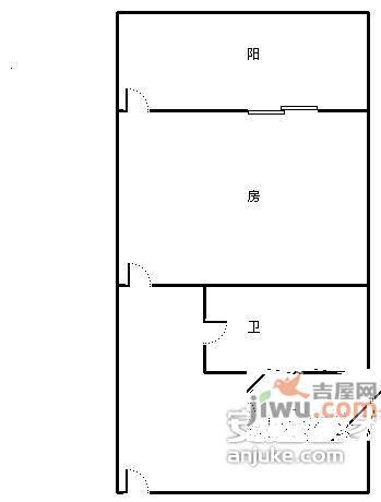 直大方伯小区1室1厅1卫户型图