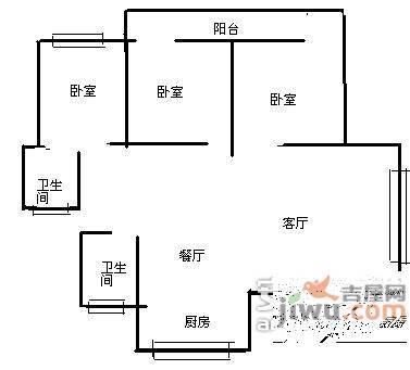 春江花月月华苑3室2厅2卫141㎡户型图