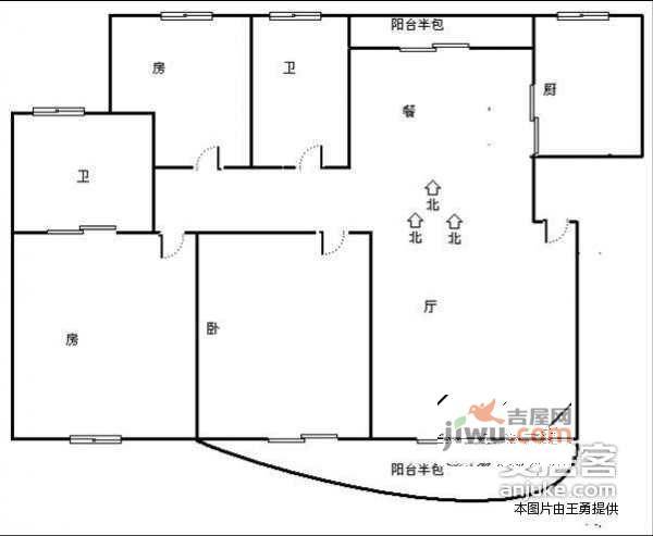 春江花月月华苑3室2厅2卫141㎡户型图