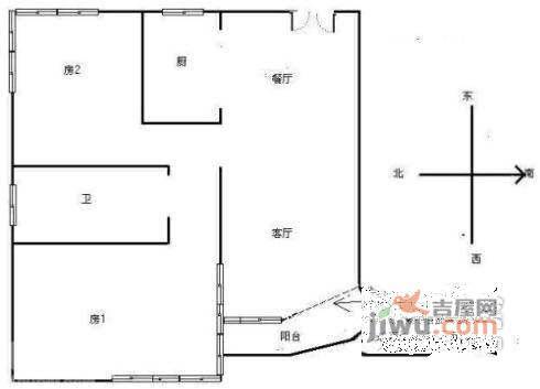 春江花月月华苑2室2厅1卫117㎡户型图