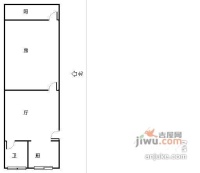 霞晖村1室1厅1卫36㎡户型图