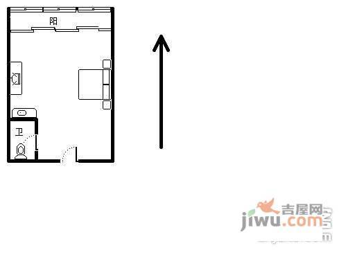 锦绣天地1室0厅1卫户型图