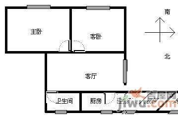 金穗公寓2室1厅1卫户型图