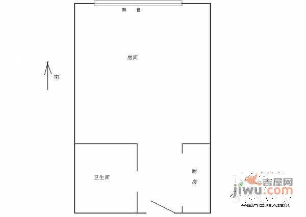 万新大厦1室1厅1卫61㎡户型图