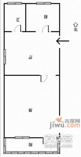 名珏公寓1室1厅1卫户型图