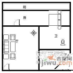 名珏公寓1室1厅1卫户型图