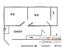 名珏公寓2室2厅1卫户型图