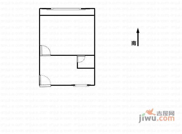 凤山新村1室1厅1卫37㎡户型图