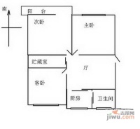 汇丰公寓3室2厅2卫户型图