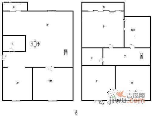 南都别墅5室3厅3卫258㎡户型图