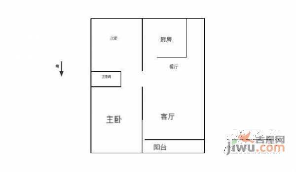 绿城蔚蓝公寓2室1厅1卫89㎡户型图