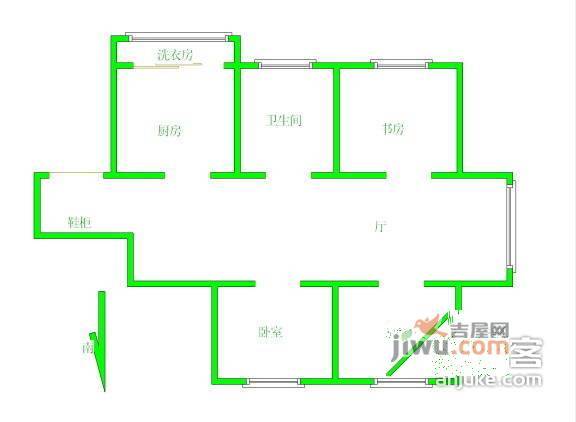 万安城市花园东苑3室2厅2卫164㎡户型图