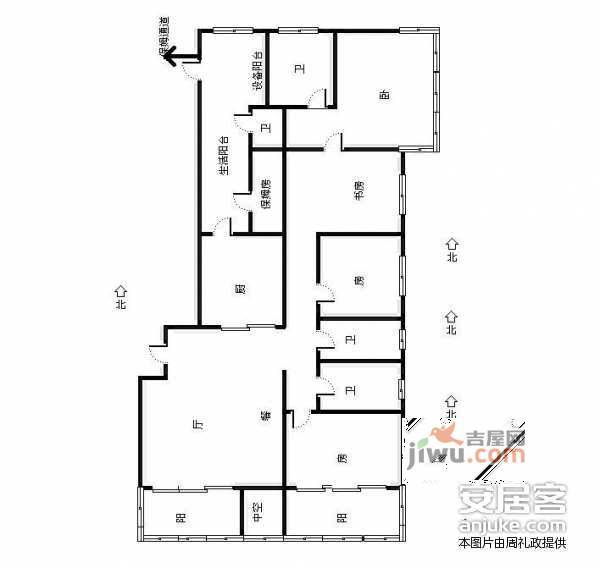 万象城悦府4室2厅3卫345㎡户型图