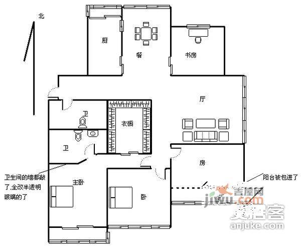 杭州绿园4室2厅2卫203㎡户型图