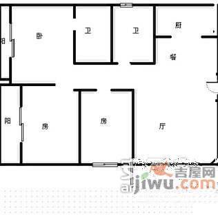 浪漫和山东溪苑4室2厅2卫182㎡户型图