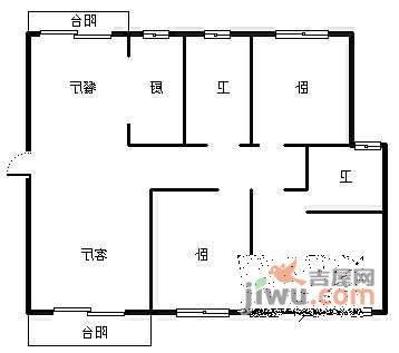 水木清华别墅4室2厅3卫户型图