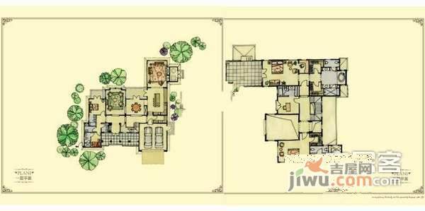 西湖高尔夫别墅4室3厅3卫407㎡户型图