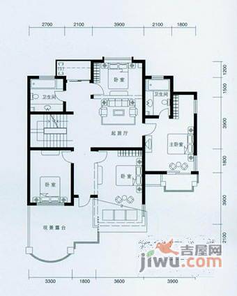 月桂花园4室2厅3卫270㎡户型图