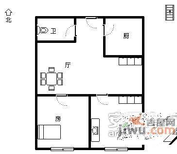 凤起路60号小区2室1厅1卫56㎡户型图