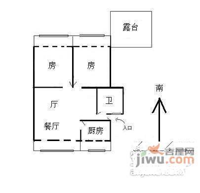 凤起路60号小区2室2厅1卫户型图