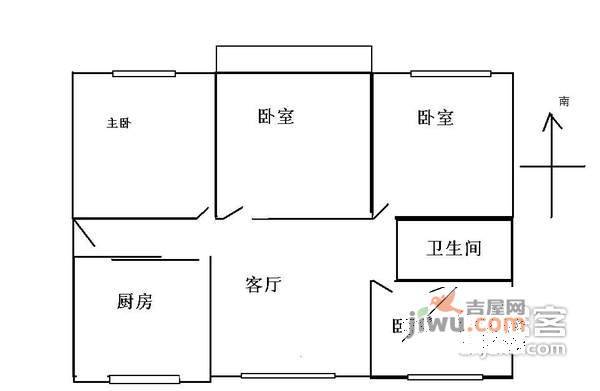 仁寿山小区3室2厅1卫106㎡户型图