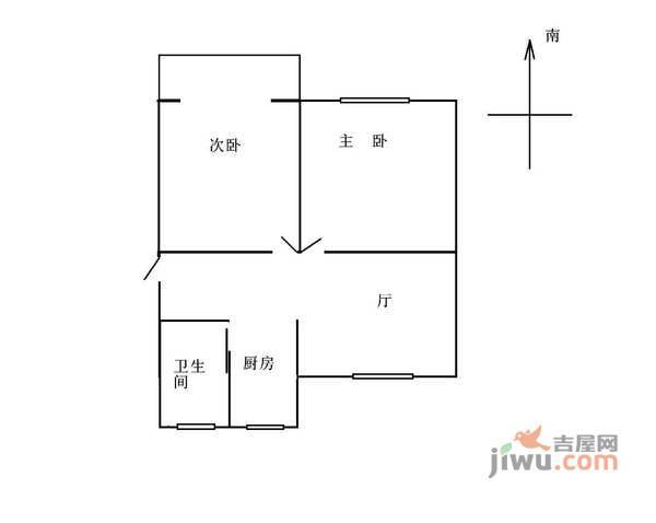 仁寿山小区2室1厅1卫户型图