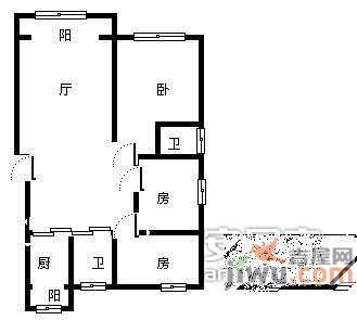 山水人家彩云天3室2厅2卫户型图