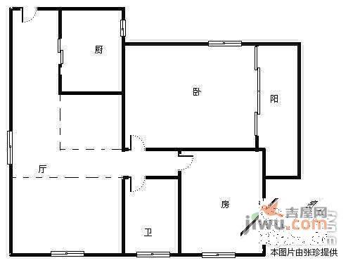 拱苑小区3室1厅1卫98㎡户型图