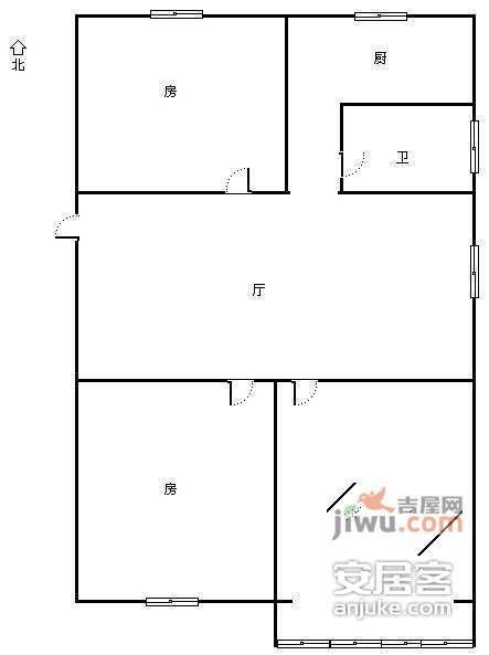 大关南二苑3室1厅1卫86㎡户型图