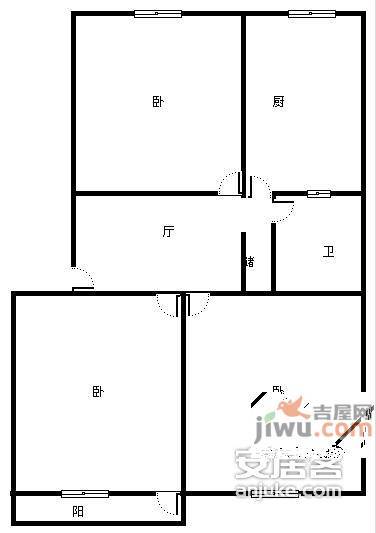 兴隆东村3室1厅1卫89㎡户型图