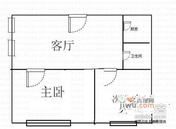 宏丰家具城小区2室1厅1卫70㎡户型图