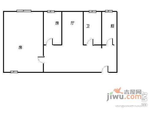 惠民路小区1室1厅1卫50㎡户型图