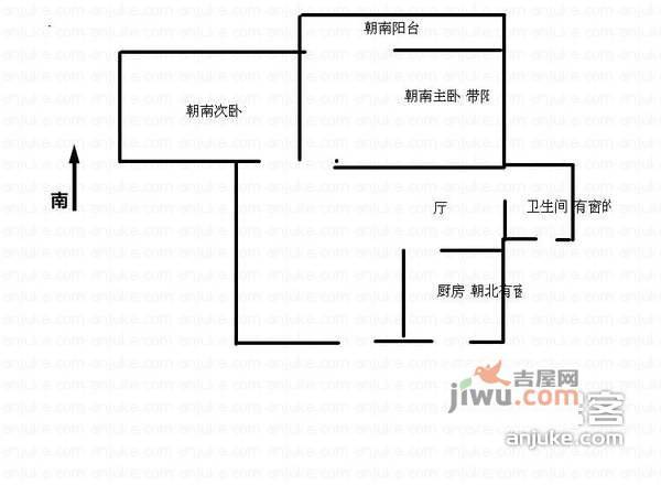 银枪新村2室1厅1卫67㎡户型图