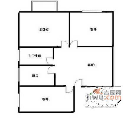 凤凰城3室2厅1卫142㎡户型图