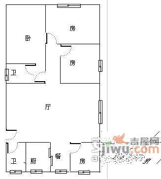 广宇河滨公寓4室2厅2卫154㎡户型图