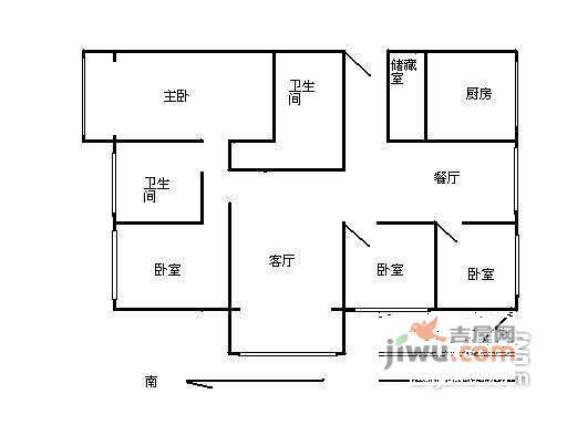 白马公寓4室2厅2卫247㎡户型图