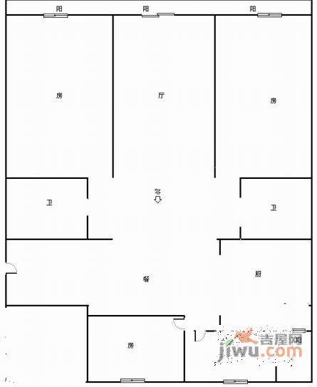 白马公寓4室2厅2卫247㎡户型图