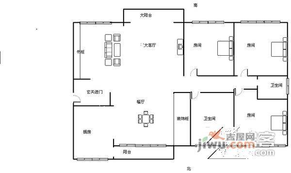 清源上林湖5室3厅4卫260㎡户型图