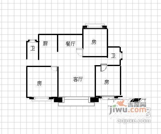 迎春北苑3室2厅2卫户型图