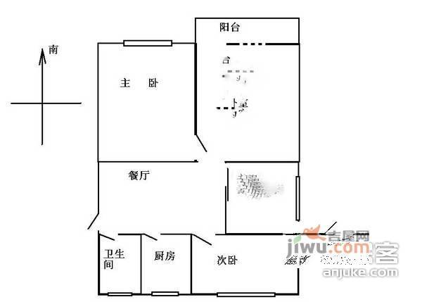 保俶花园3室2厅2卫81㎡户型图