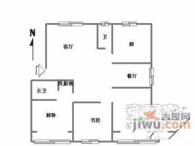 中北花园3室2厅2卫123㎡户型图