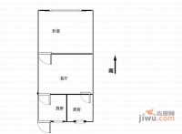 上水陆寺巷1室1厅1卫43㎡户型图