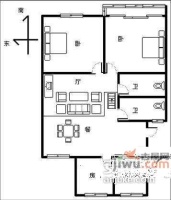 施家桥小区3室2厅2卫户型图
