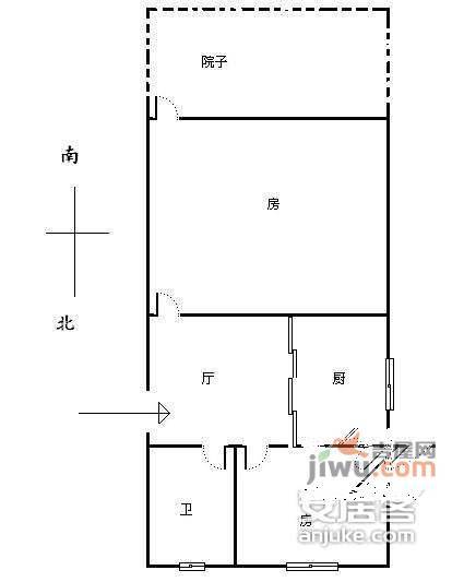 小河下小区2室1厅1卫73㎡户型图